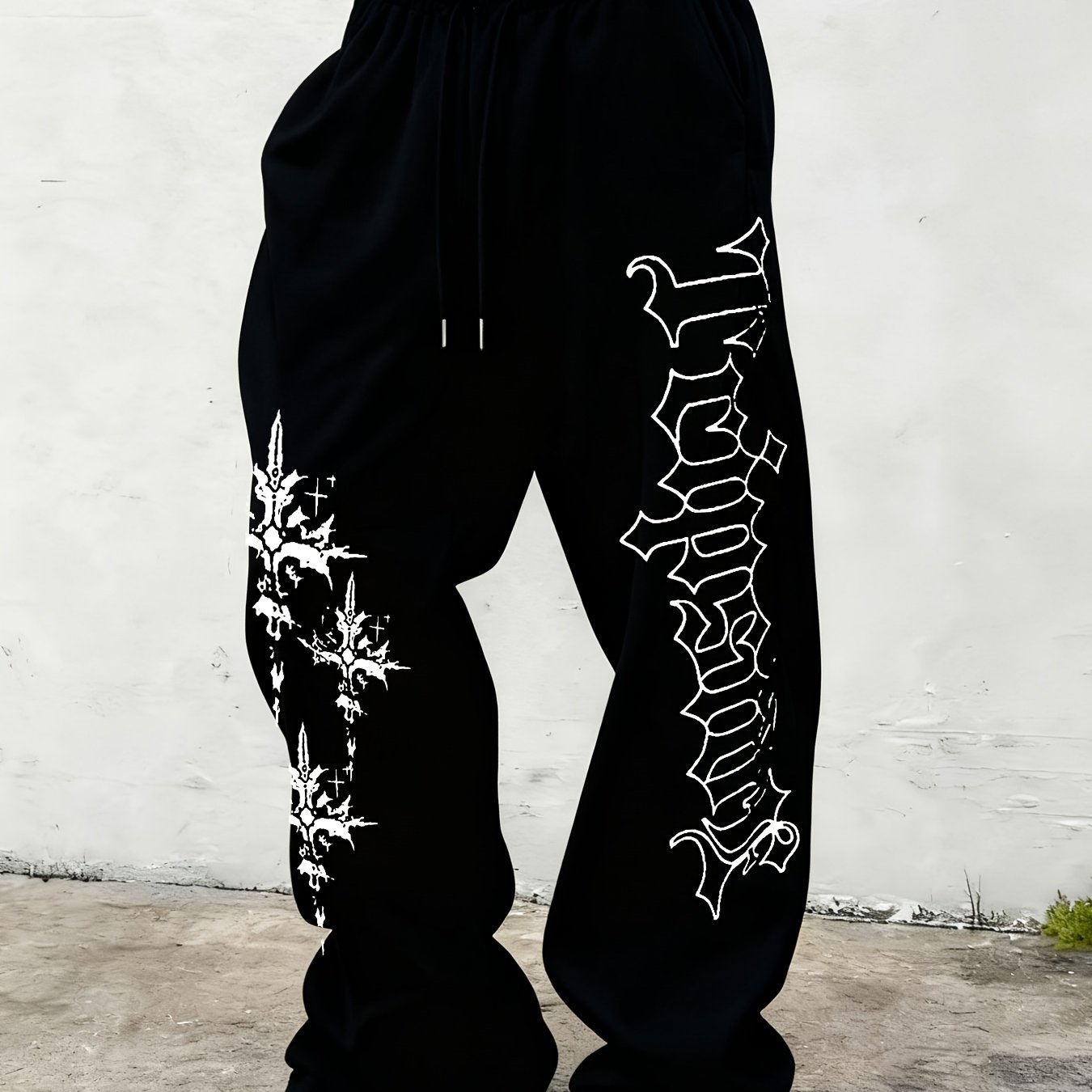 E-shop Herren Vielseitige Unifarbene Jogginghose mit Kordelzug, Lockerer Schnitt, Ideal für Outdoor Zuhause im Frühling Herbst