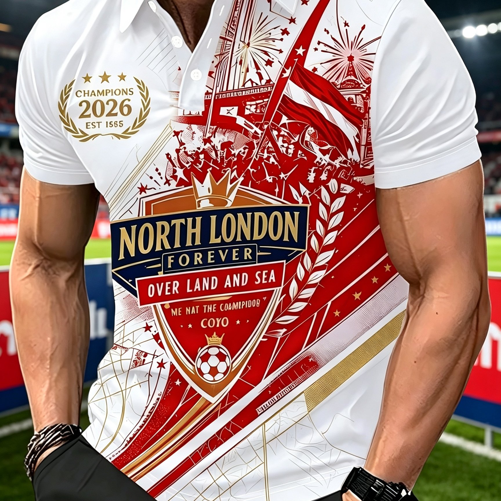 TEMU Men's New Summer Shirt With Turn- Collar, Suitable For Football Training, High-quality Autumn Wear, Used As A Holiday Gift, Features A Football