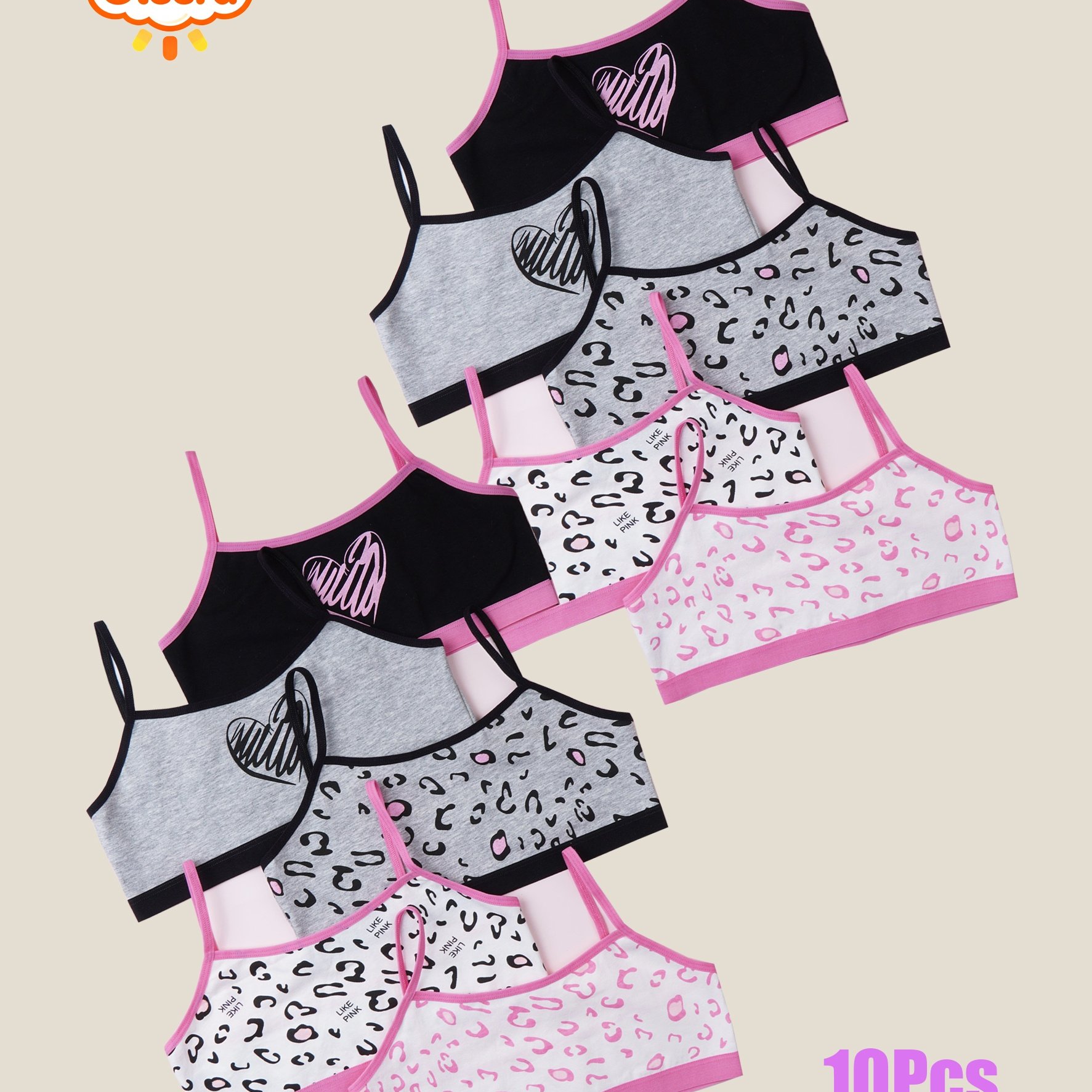A Set Of 10 Adorable And Sweet Vests For Little Girls, Featuring Warm And Innerwear, Suitable For Girls Aged 9-11. The Cute Vest Comfortable And Fitted, With Durable Stitching, Perfect For Young Girls