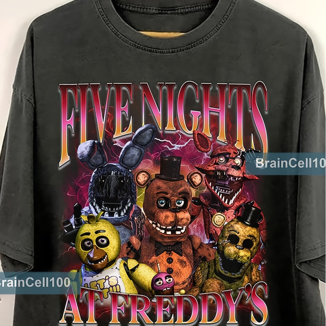 Graphic 5 N-i Ights At F-r Reddy S Vintage 90s Bootleg T Shirt 5 N-i Ights At F-r Reddy S Shirt Retro Horror Halloween Gamer Shirt F T Shirt