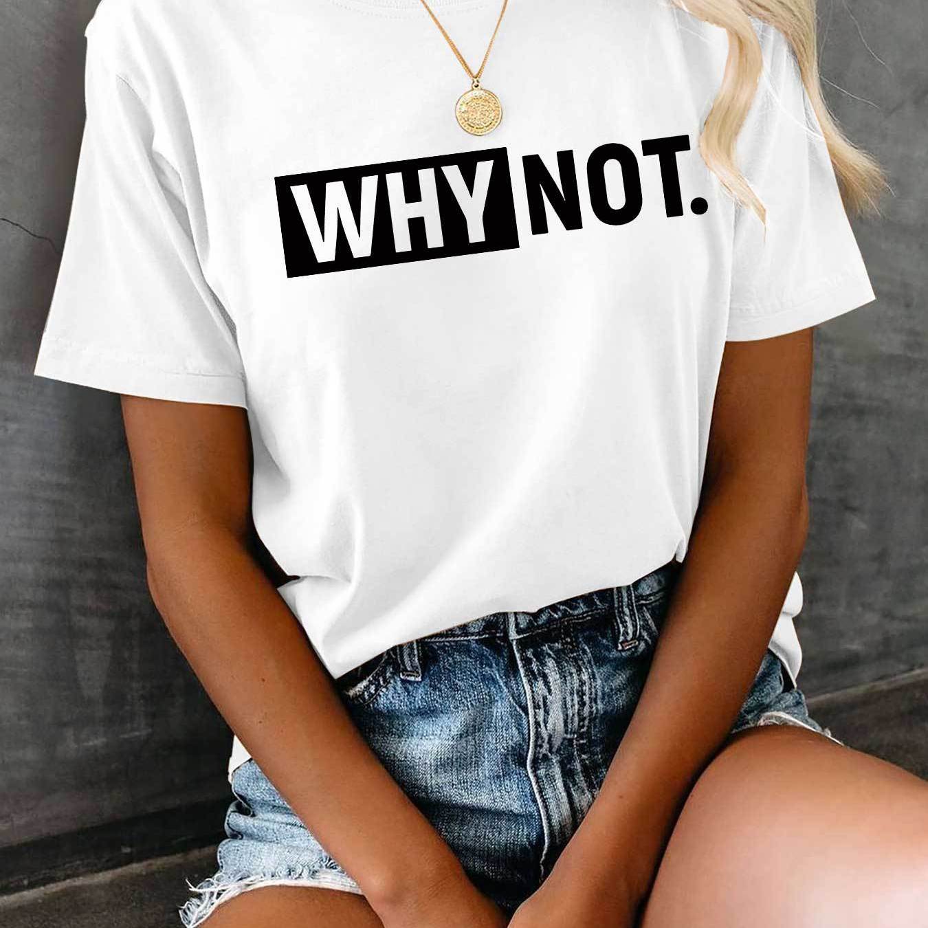 Graphic Print T-shirt, Short Sleeve Crew Neck Casual Top For Summer And Spring, Women's Clothing