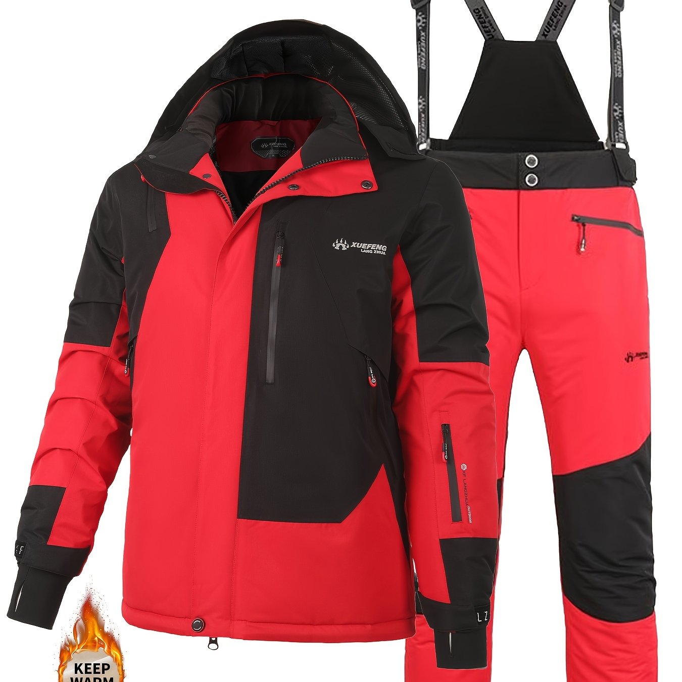 Image of Trendy Korean-style Men's Casual Ski Outfit Made From 100% Polyester Fiber, Perfect For Outdoor Leisure And Daily Commuting