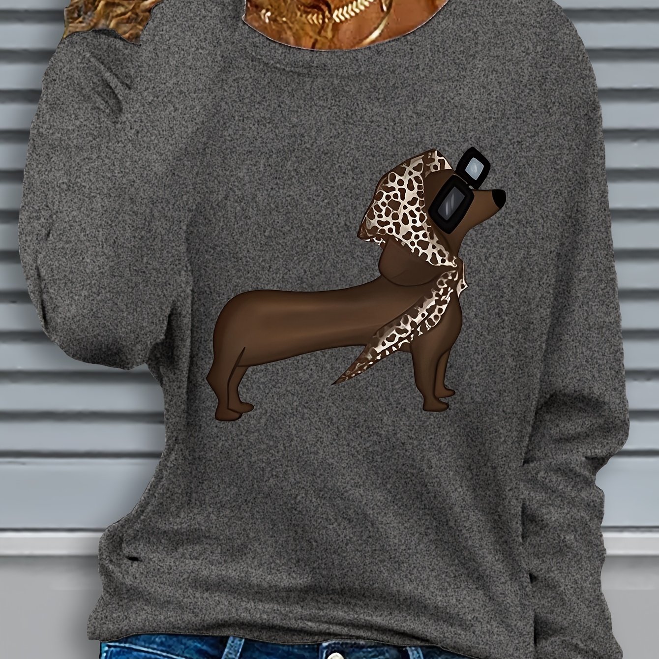 TEMU Patterned Graphic Long-sleeve T-shirt For Autumn And Winter 73564