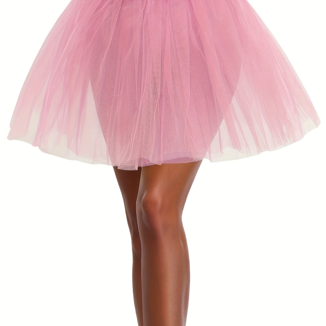 Image of 1pc Spring/summer Themed Party Prom Carnival Tutu Skirt, Three-layer Mesh Ballet Half Skirt For Women