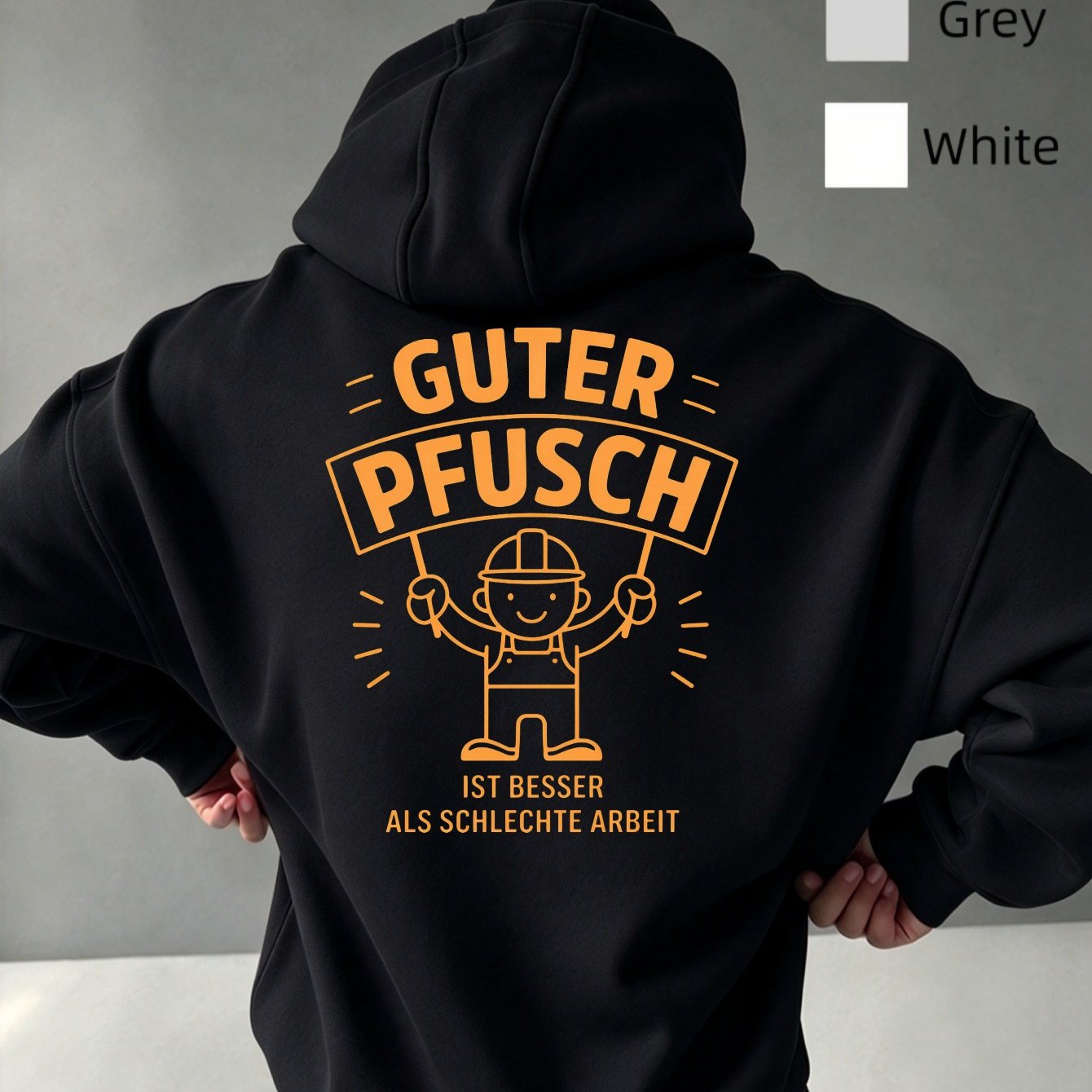 Image of Men's Hoodies, Guter Pfusch Ist Besser Als Schlechte Arbeit Graphic, 2026 's Hooded Sweatshirt Top, Men's Clothing Hoodies, Autumn Winter Men's Jacket, Shipping