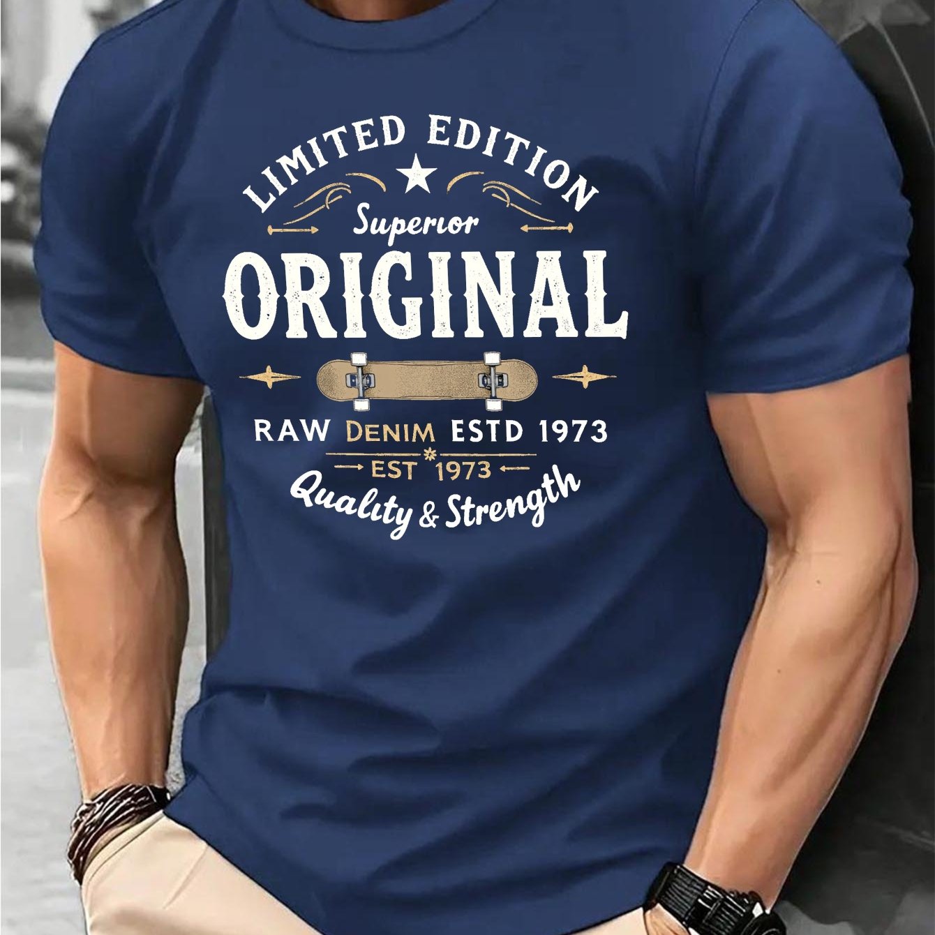 Image of Ump Cotton Men's T-shirt, Summer Men's T-shirt, Men's Sports T-shirt, Micro-stretch Knitted Fabric, Printed T-shirt, Regular Fit, Micro-stretch Clothing, Pattern T-shirt, , Summer T-shirt