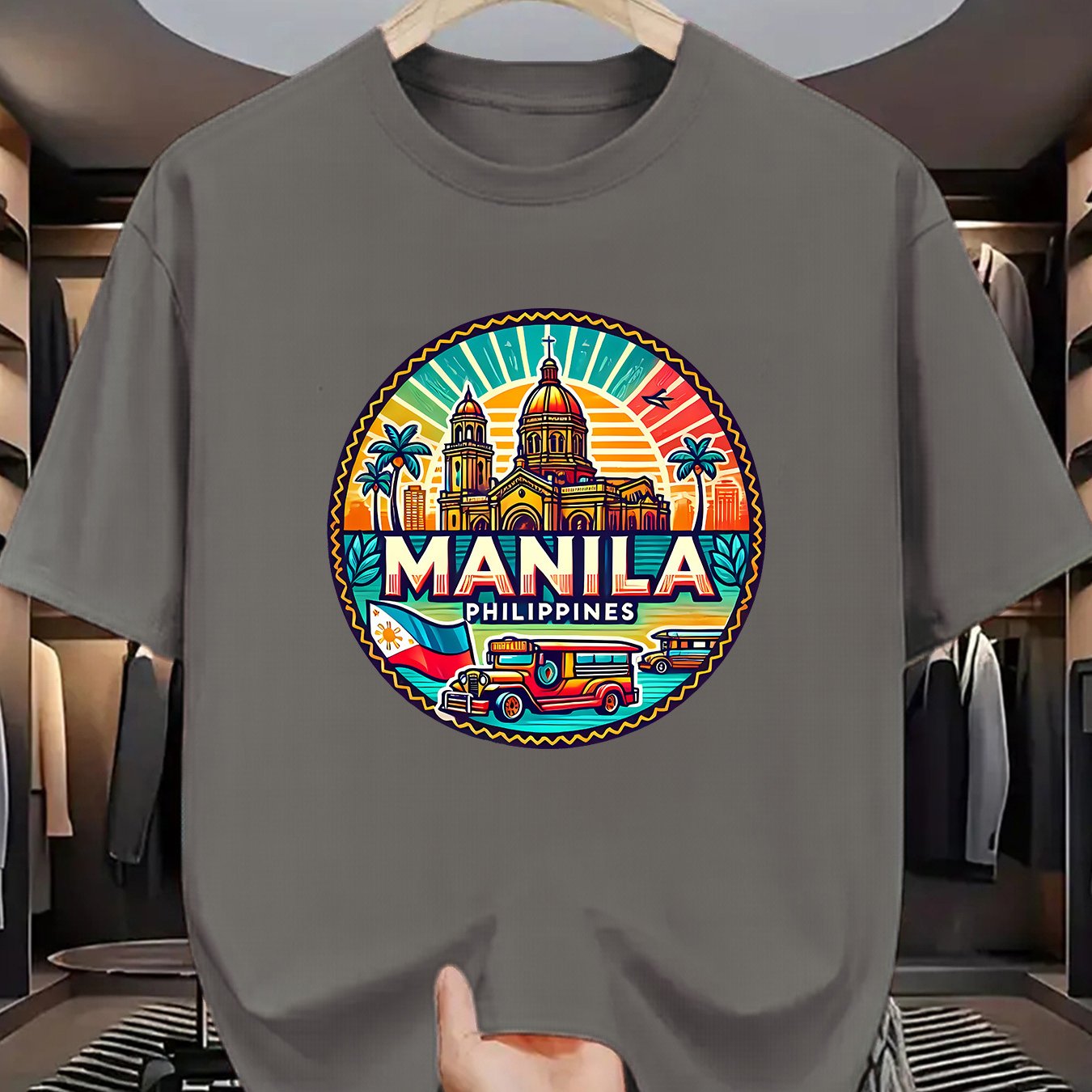 TEMU Trendy Casual Men's T-shirt For Sports And Everyday Wear