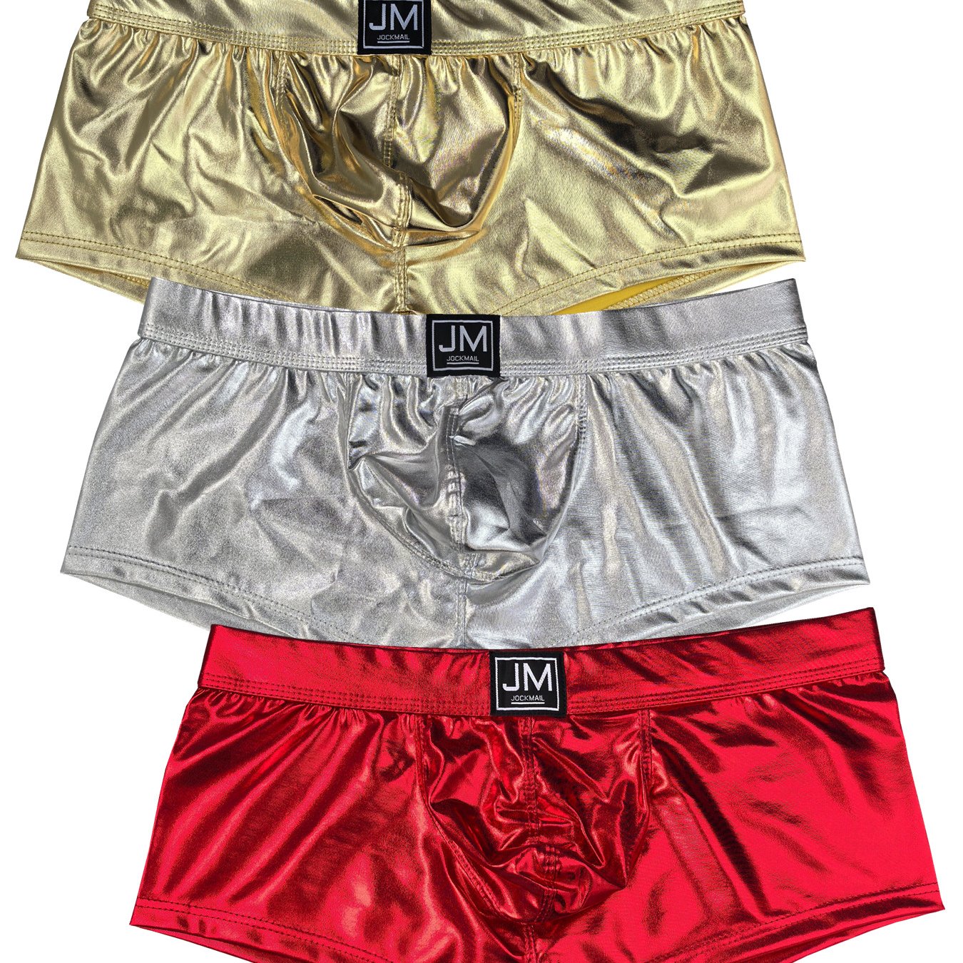 TEMU Lot de 3 sous-vêtements JOCKMAIL pour homme, et élégants, portables vêtements d'extérieur, shorts de bar/soirée dansante à taille basse,