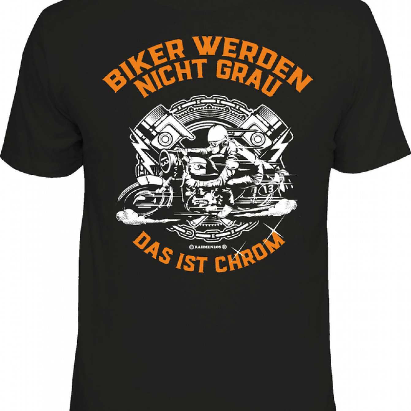 Birthday T-shirt Bikers Don't Get Gray- That's Chrome Biker Shirt Quotes