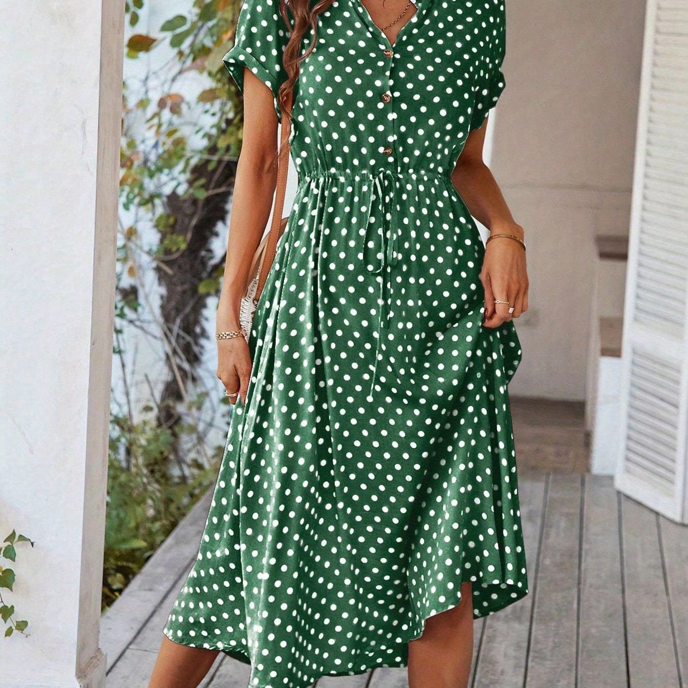 TEMU Women's Casual Dress High Waist A-line For Summer
