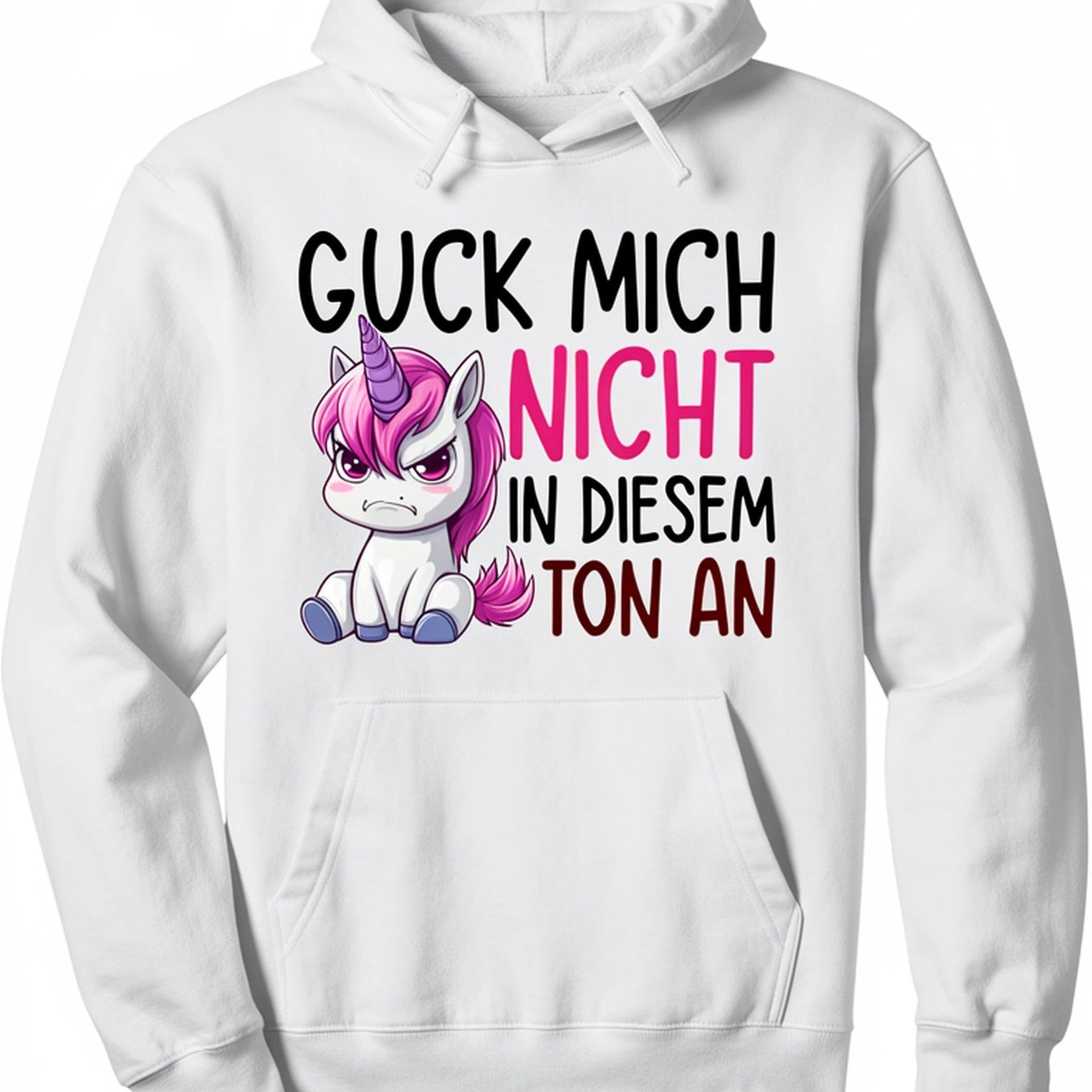 Image of Men's Funny German Sarcastic Hoodie Sweatshirt - At Me In This Tone German Pullover Hooded Sweater With Front Pocket, Casual Winter Wear Suitable For Gifts