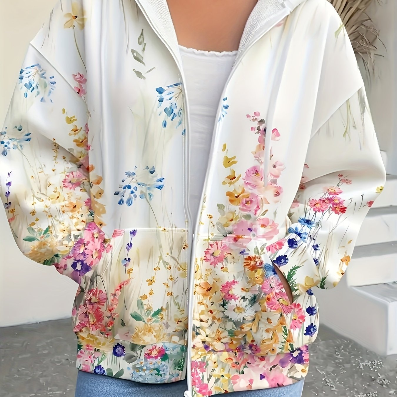 TEMU Plus Size - Plus Size - Women' Hoodie, Designed For And , Printed Design