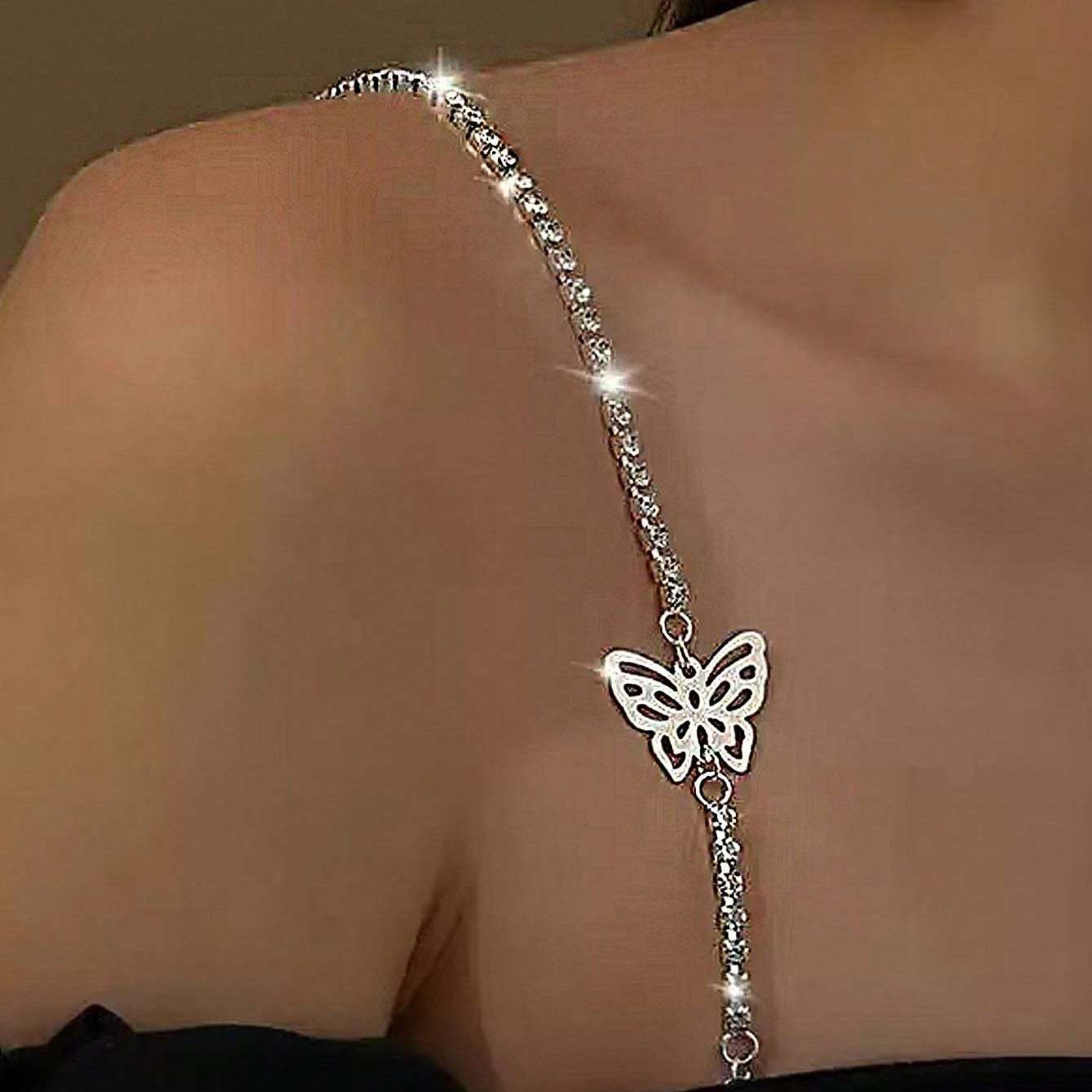 E-shop 1 Paar Damen Schmetterling-BH-Träger, Verstellbare Sexy Schultrage mit Lochmuster