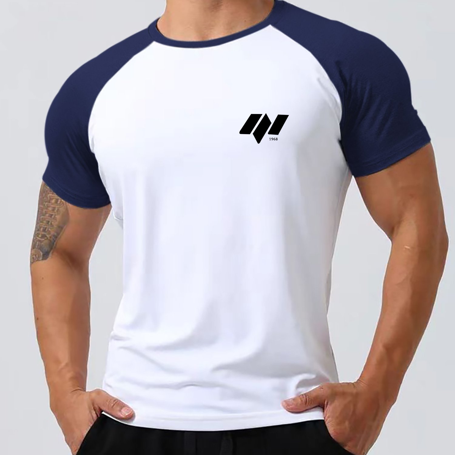 TEMU Lightweight And Comfortable Short-sleeve Sports Shirt For Men With A , Suitable For And Gifting.