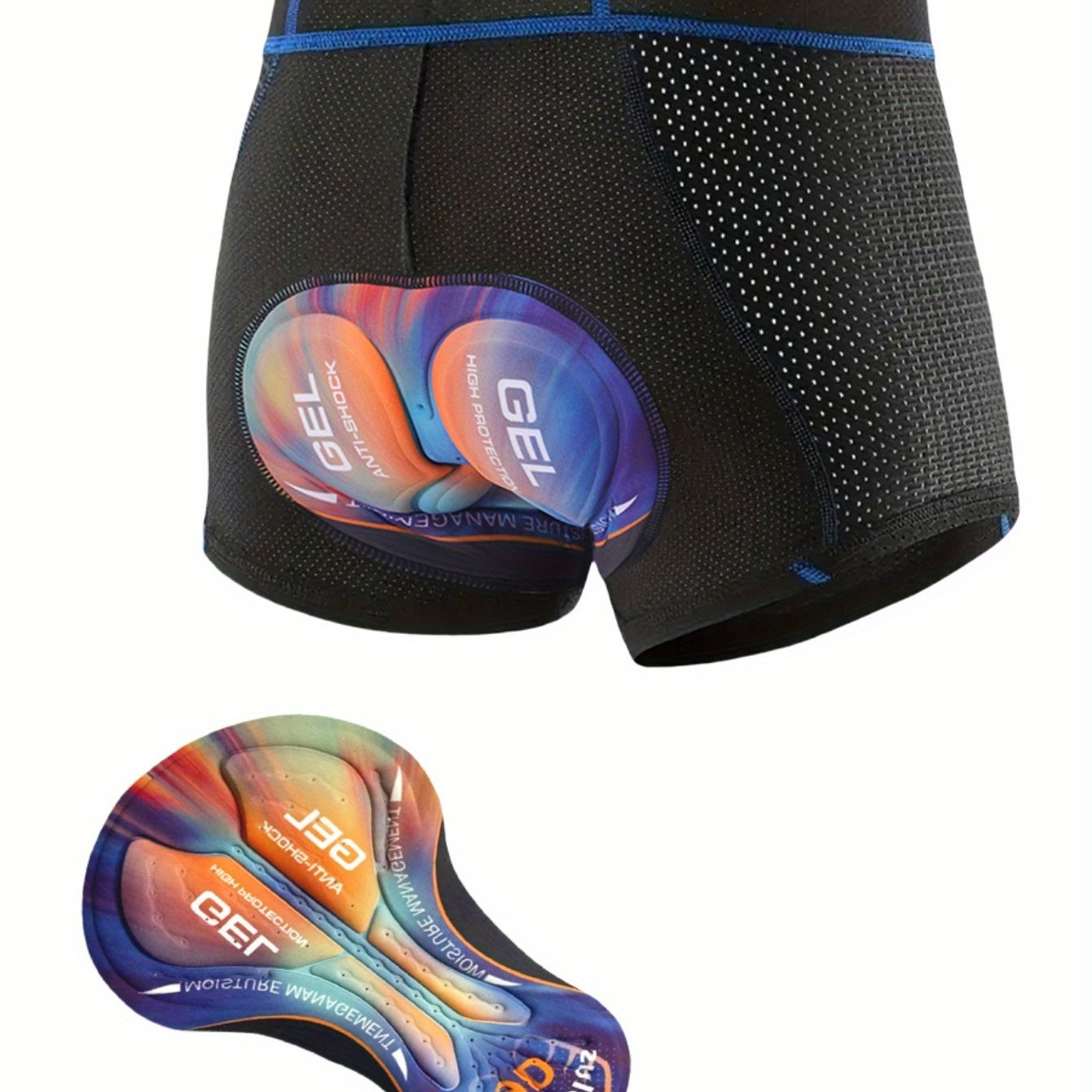 Image of Men's 3d Bike Shorts, Cushioned Cycling Underwear, Mountain Biking Outfit (featuring Silicone Padding), Motorcycle Riding Base Layer, Ideal For Outdoor Cycling Activities, For Valentine's Day