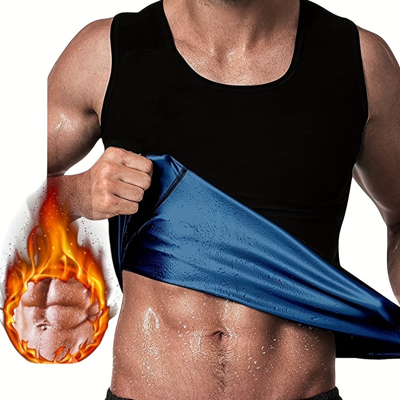 Image of Men's Sports Body Corset Vest Sauna Clothes Sweat Corset