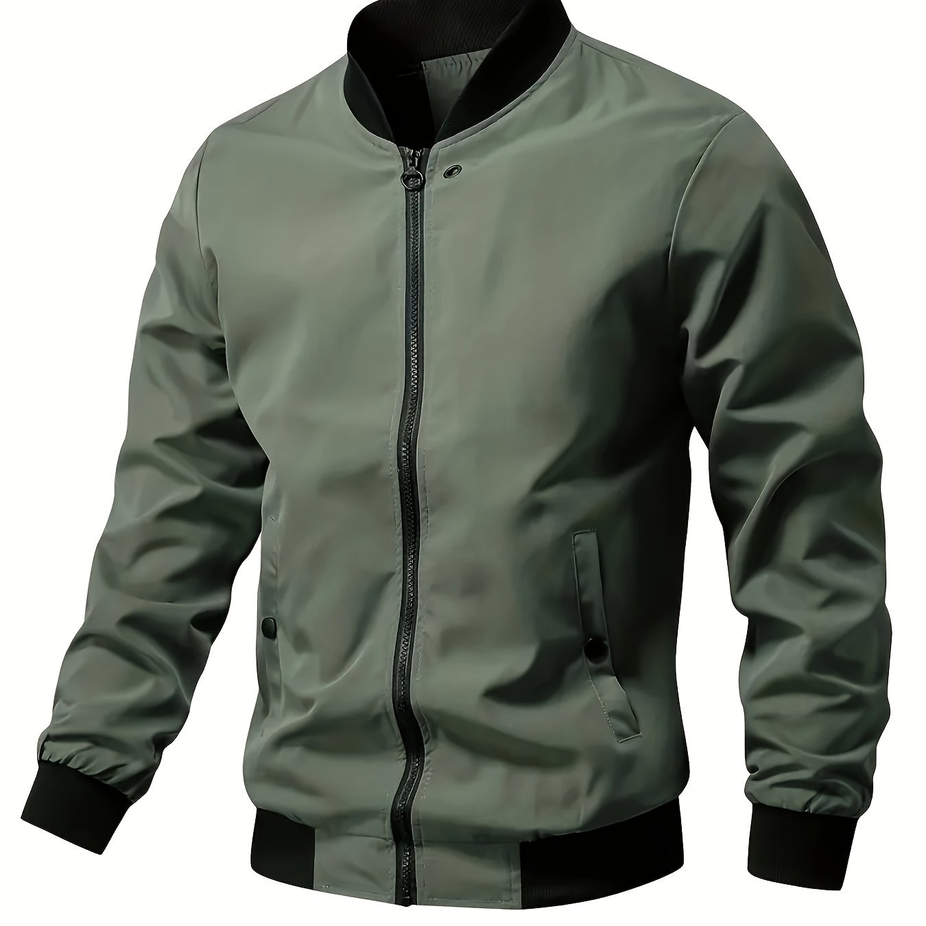 E-shop Frühlingsstrom Ausgewählte Herren Jacke mit Reißverschluss, Baseballjacke, dünne Freizeitjacke für Jugendliche