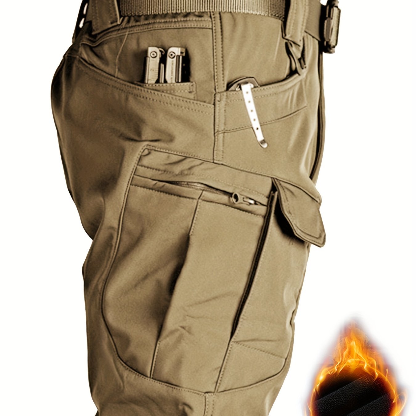 TEMU Fleece-lined Tactical Pants For