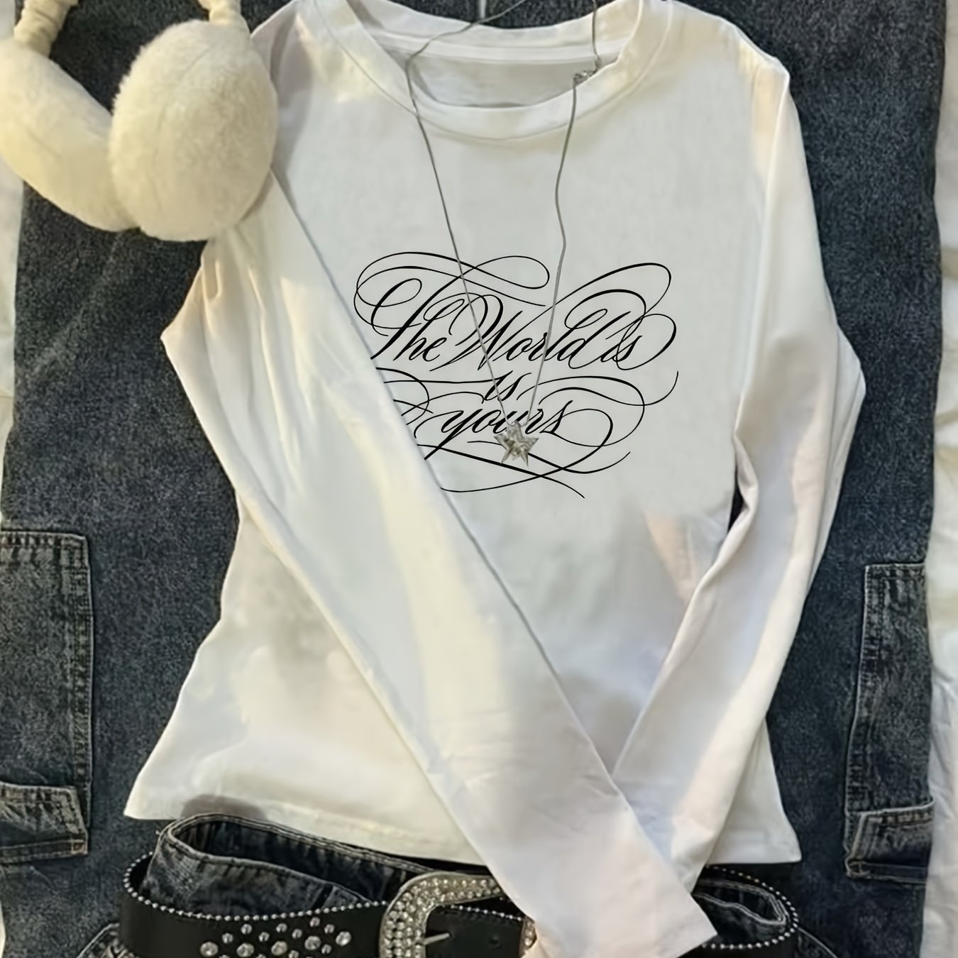 TEMU A Women's Casual Top, European And American Trendy Ins Tight Short Elegant Beautiful Long-sleeved T-shirt Base Shirt, Niche High-waisted Waist