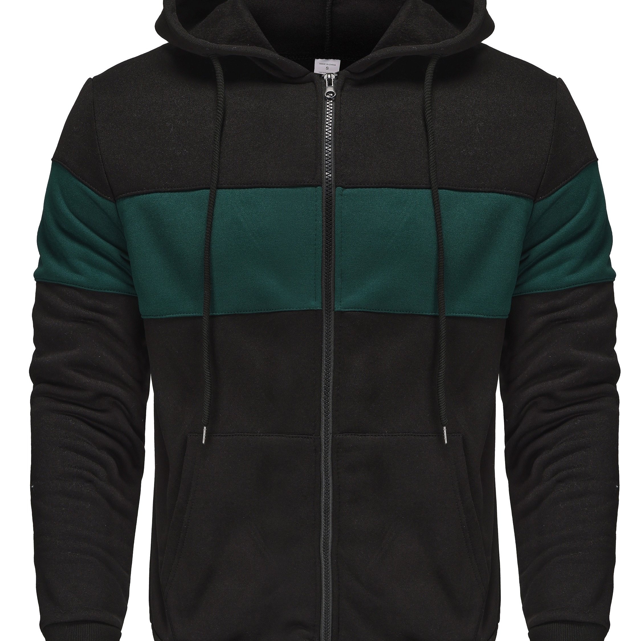 TEMU Hooded Zip Up Sweatshirt , Casual And Hoodie For Outdoors And