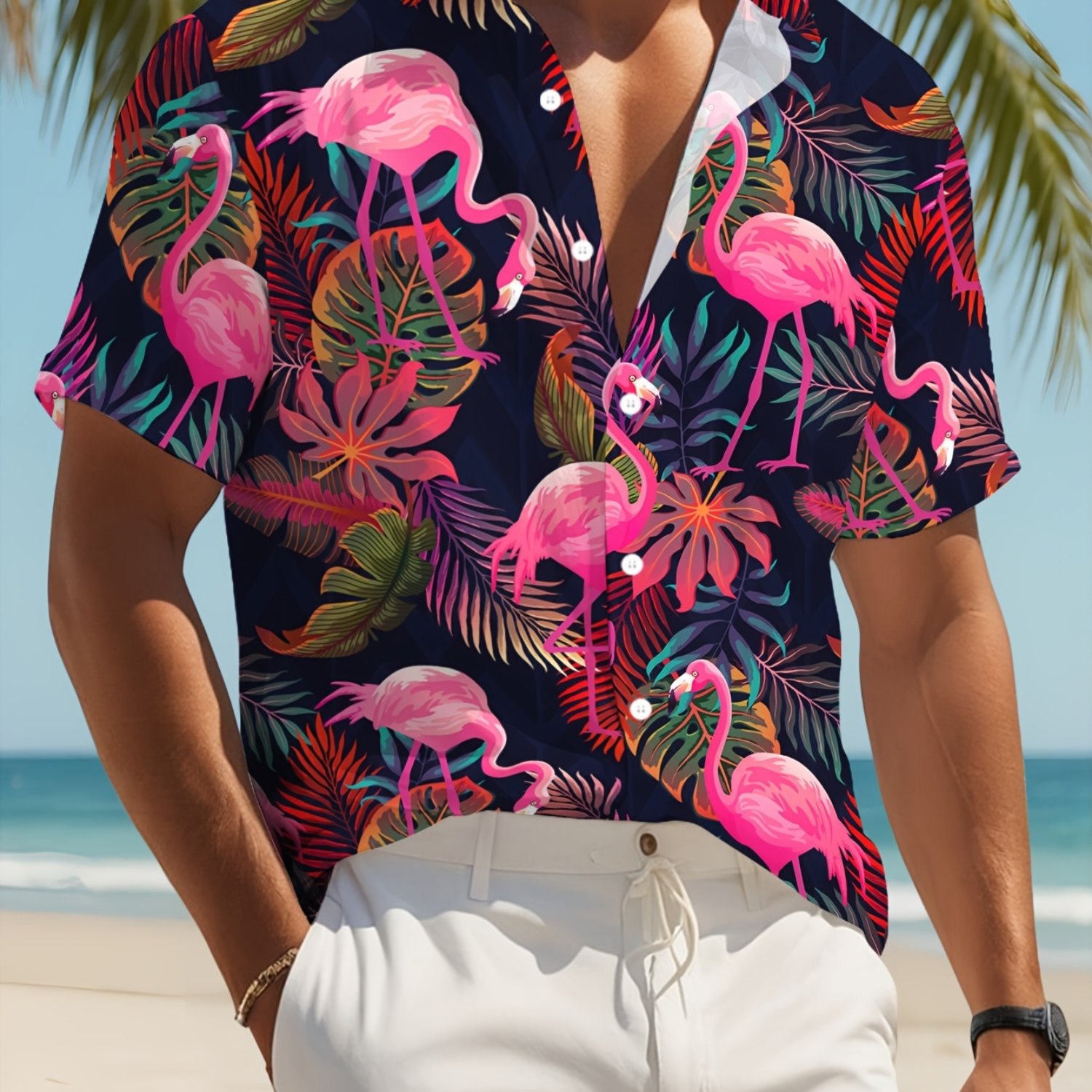 TEMU A -back Hawaiian Shirt For Men, Ideal For Summer Or Fashion