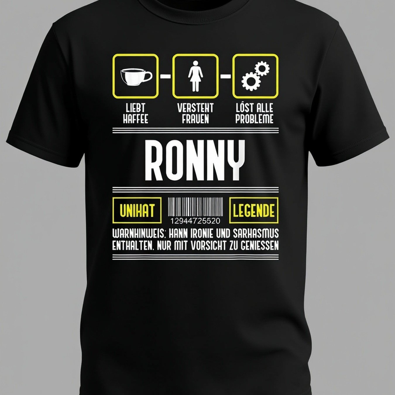 Image of Men' Funny Saying T-shirt - Name Round Neck Short Sleeve Tee With Text - Machine Washable Casual Attire For - Ideal Gift For Fans &
