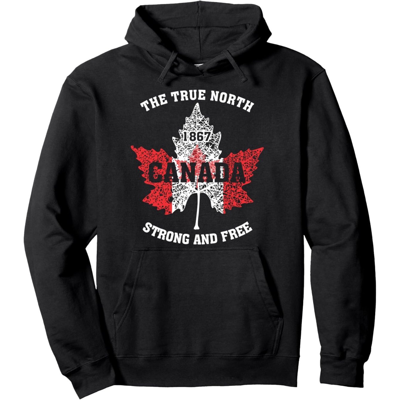 TEMU " North, " Canada Pullover Hoodie