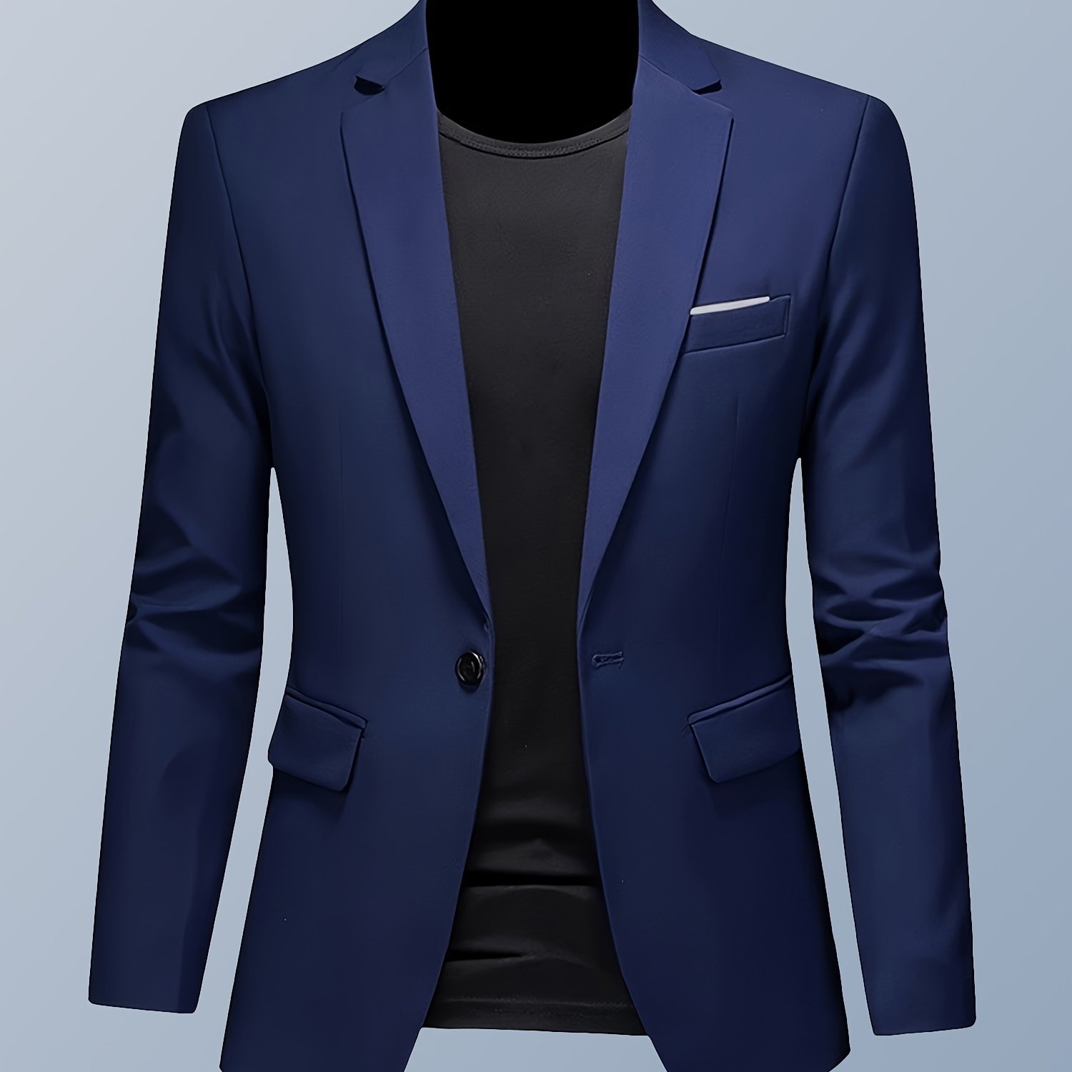 TEMU Light Business Casual Thin Single Suit Jacket - Three-dimensional Cutting Design, Summer Multifunctional Office And Social Top Jacket, Solid