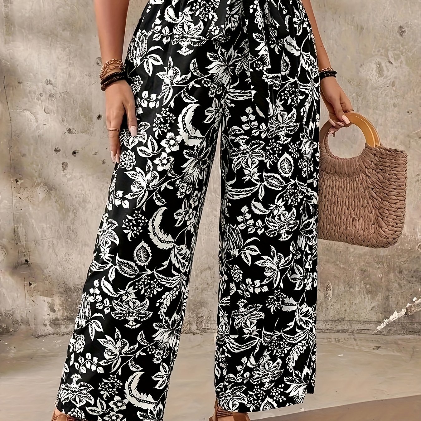 TEMU Plus Size, Women's Plus Size Printed Casual Pants