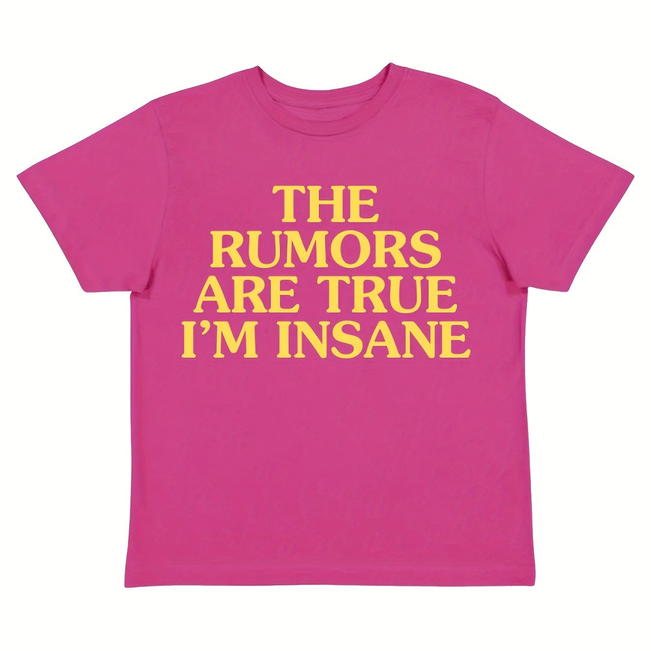 TEMU Summer Casual Round-neck T-shirt For Women With Fun Printed Designs