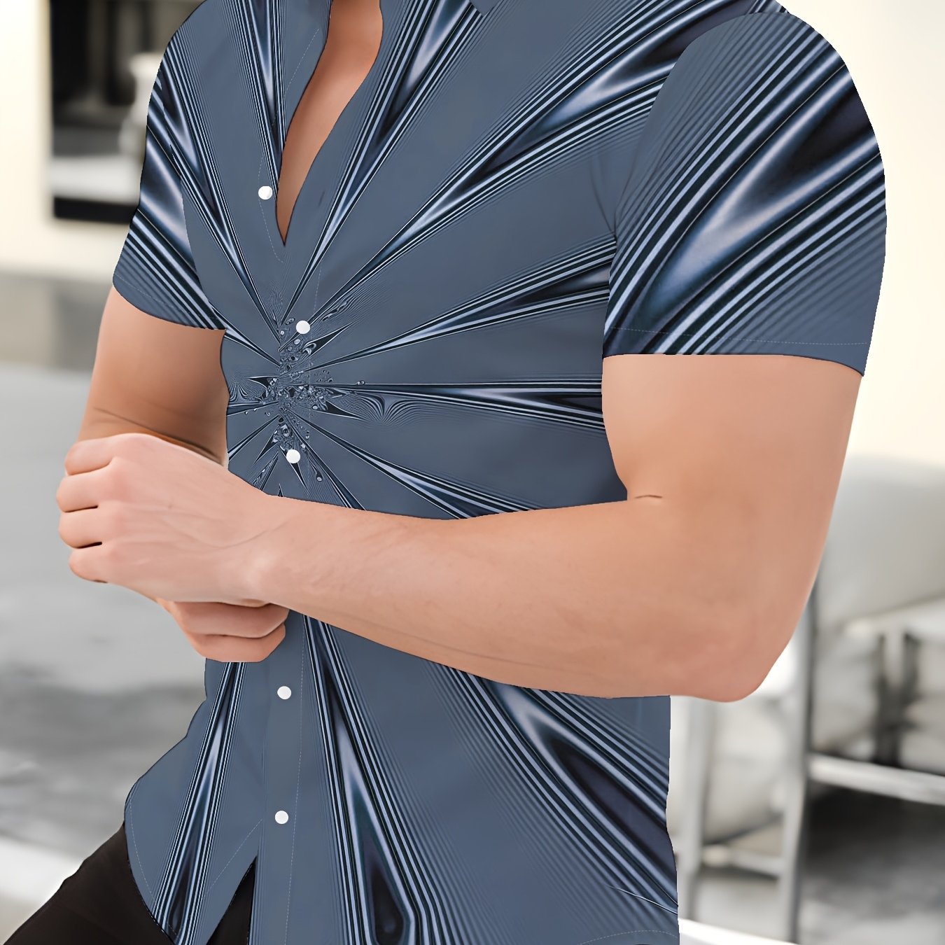 TEMU Summer 's Short Sleeve Shirt Comfortable Casual All- Dress Shirt