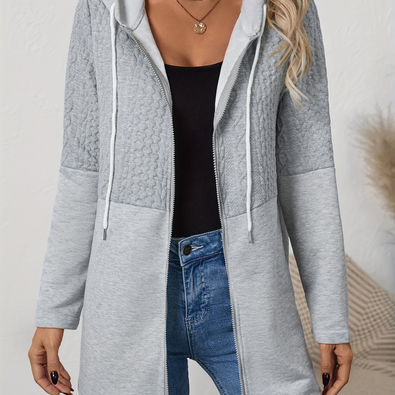 Jacquard Hooded Jacket