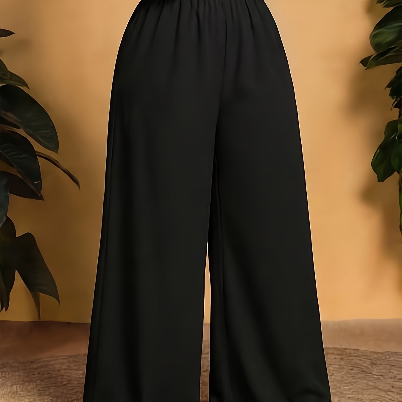 TEMU Plus Size, Plus Size - Lightweight, Cool, And Flowing Wide-leg Pants - Breathable, , Soft, And Comfortable - High-waisted, Loose-fitting Summer