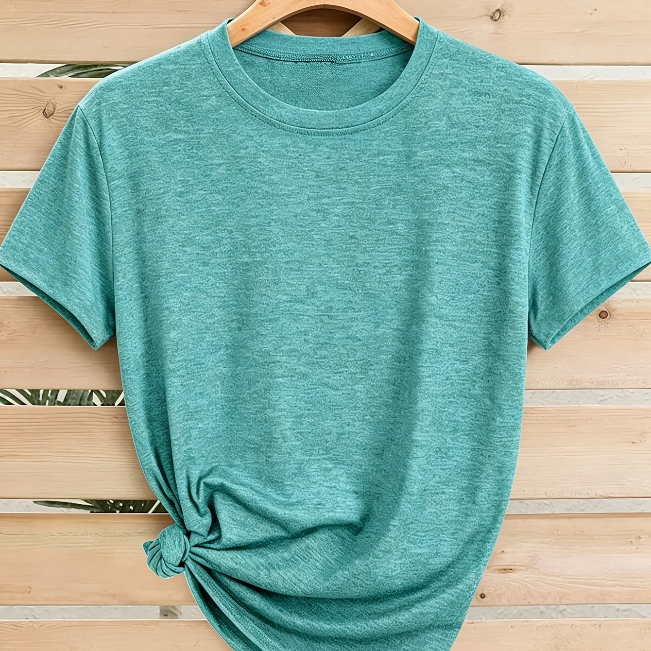 TEMU Women's Fashion Casual Short-sleeve T-shirt, Basic And Durable, Versatile, Made Of Soft And Skin-friendly Fabric, Minimalistic And High-end