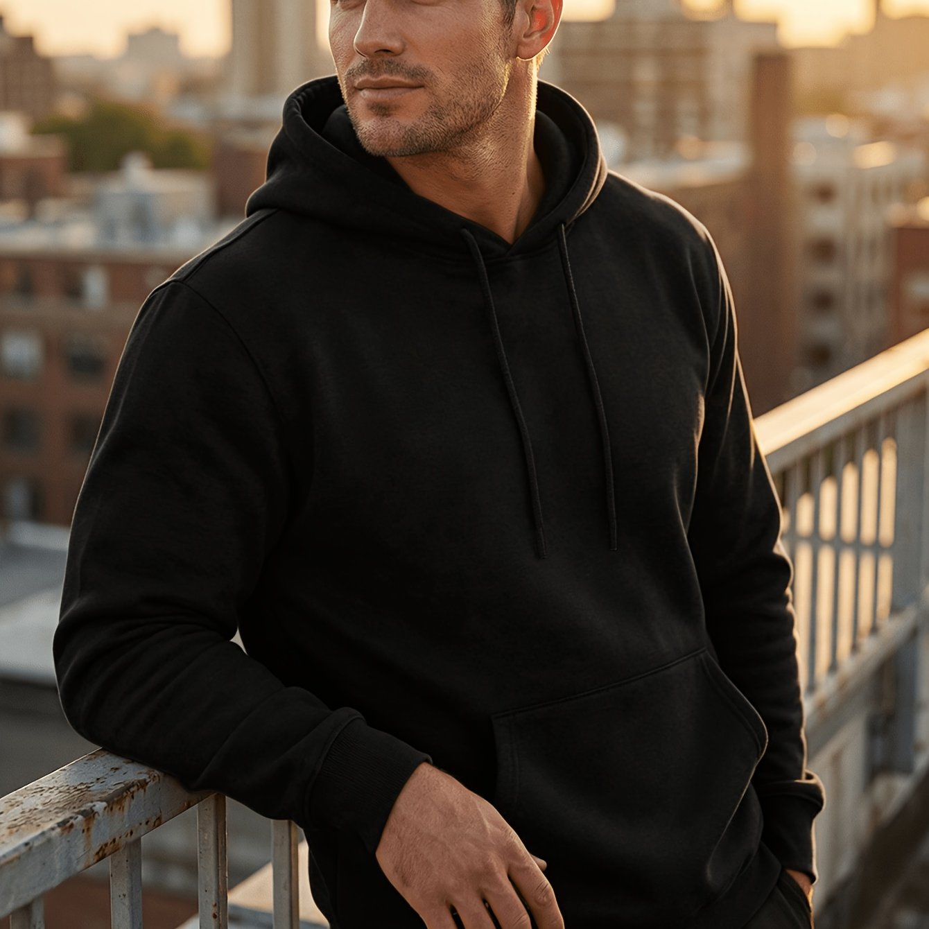 TEMU Men's Casual Summer New Solid Color Hooded Sweatshirt, , Soft Fabric | Breathable And Comfortable | Suitable For Multi-scene Wear, Preferred
