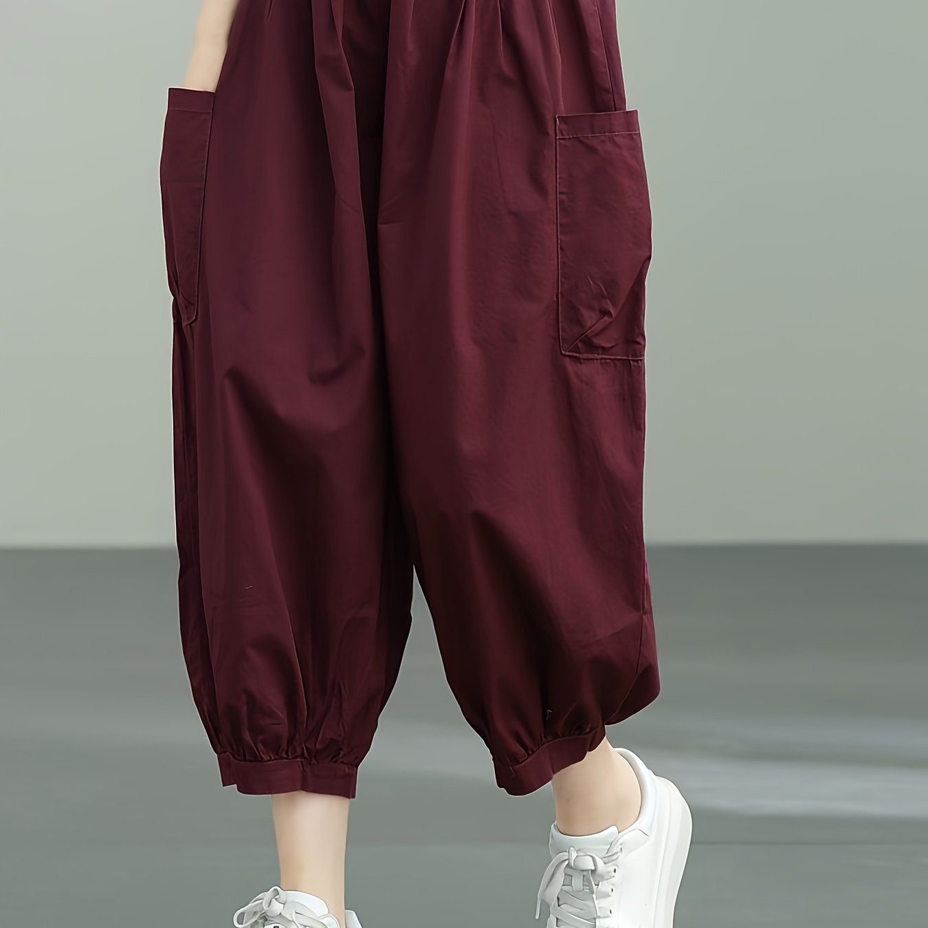 TEMU 【商品名】夏用ドパンツ、スウェットパンツ。ルーズなレディースズボン。ハーレムパンツ。ハイウンタンパンツ、ダッドパンツ