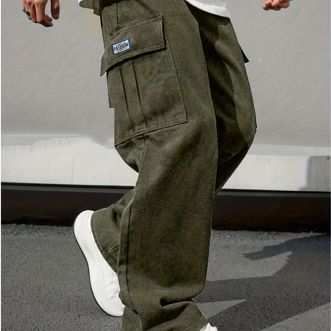 TEMU Men's Cargo Pants, Casual Trousers For Men, New Style For , Straight-leg Work Pants, Halloween Costumes