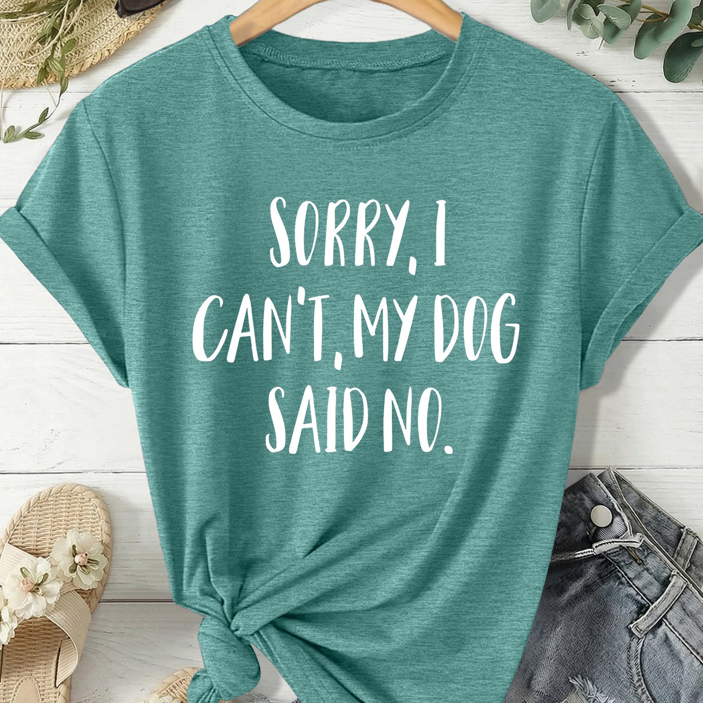 TEMU Women's Plus Size Short Sleeve T-shirt With Dog Shield Graphic Print - Oversized Round Neck Casual Blouse Suitable For Daily , Vacation & Casual