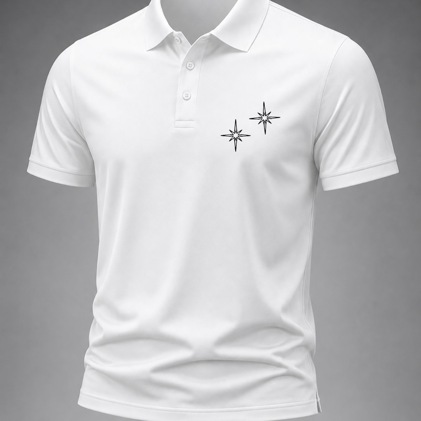 Image of 's Featuring Minimalist Starburst Print Design Cotton Blend High Quality Suitable For Spring Summer Casual Wear Gift For Colleagues Who An