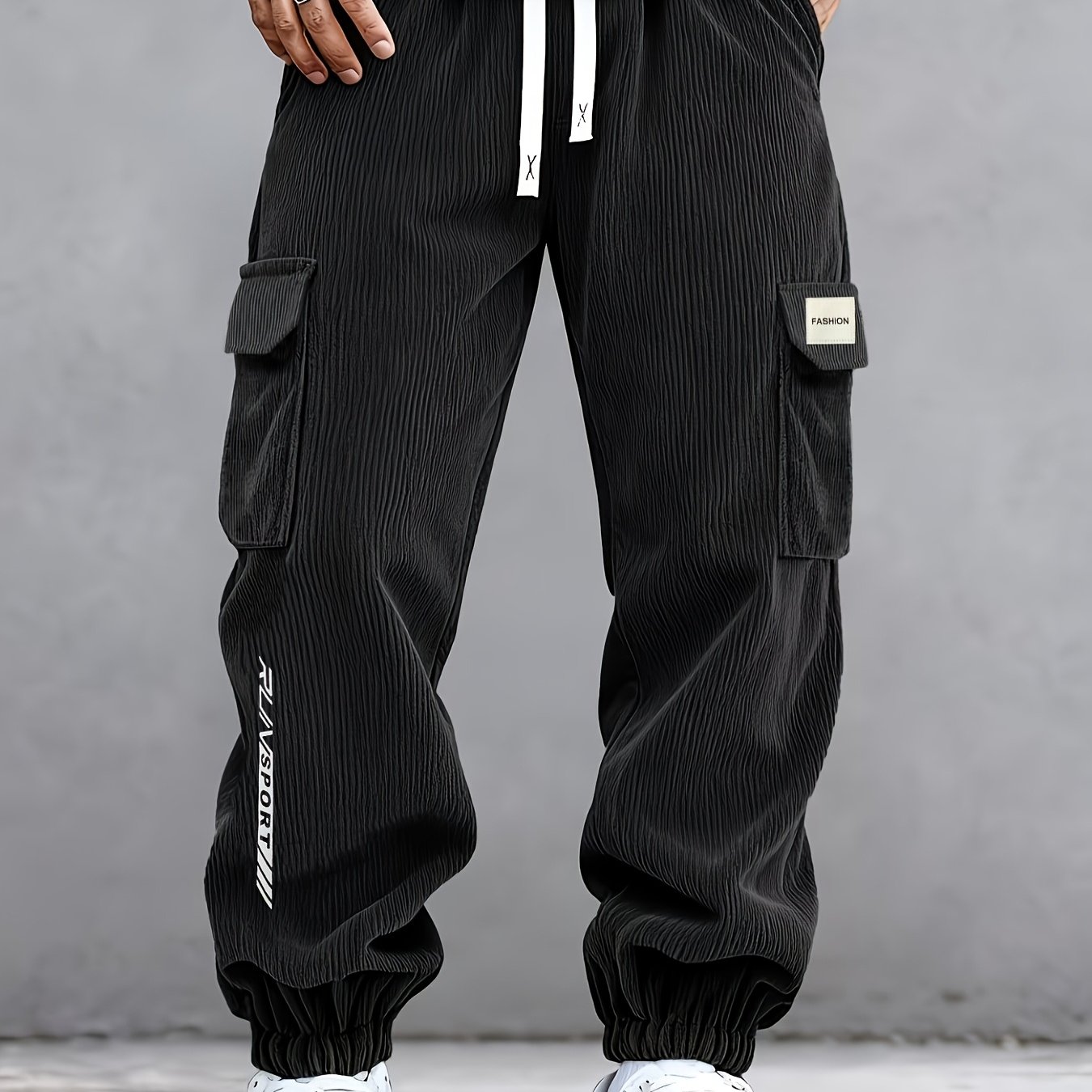 TEMU Trousers For Men High Quality | Men's New Corduroy Casual Sport Pants For Spring, Summer, Autumn, And Winter. Versatile Cargo Pants Feature An