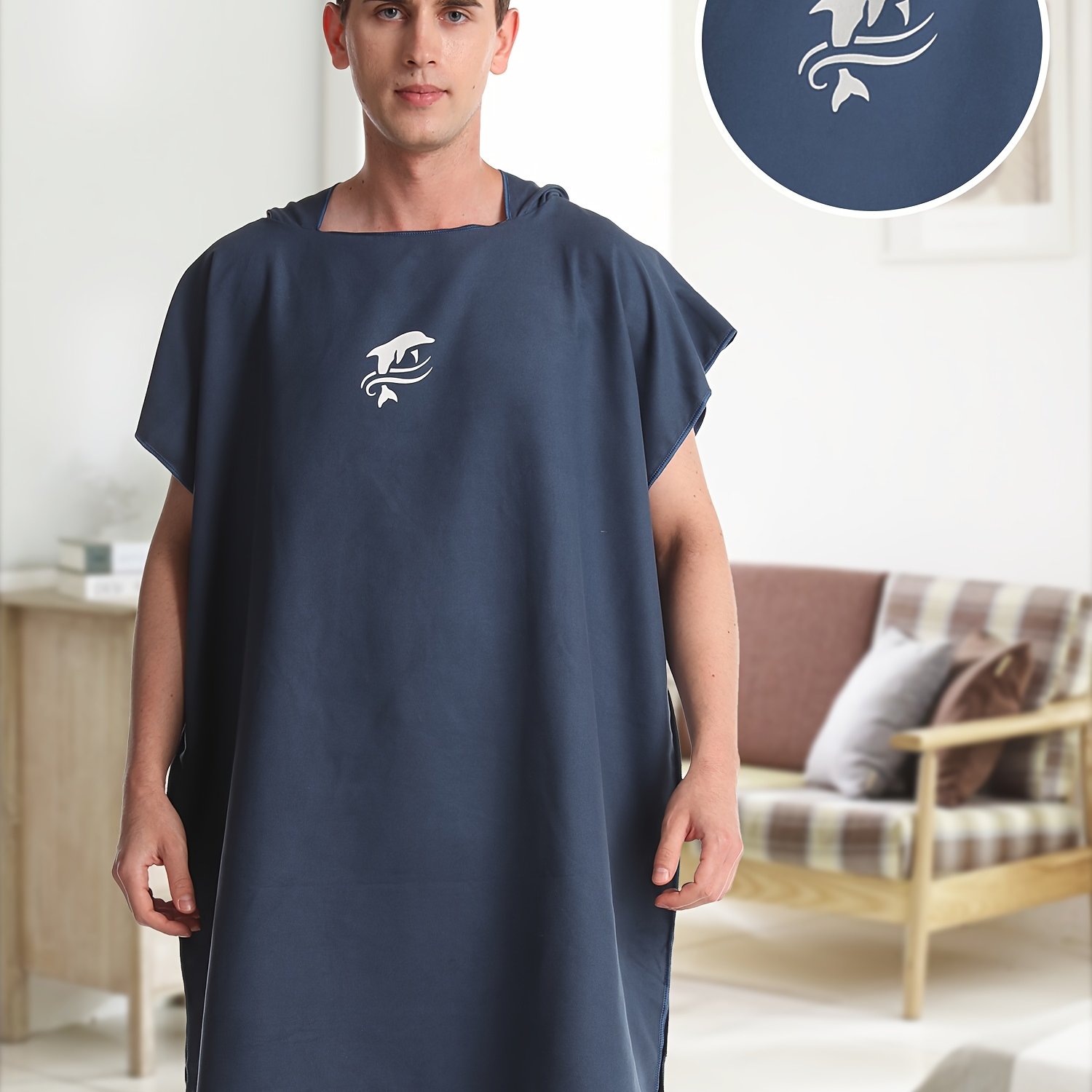 E-shop Mutao Wechselkleidung, Saugfähiger, schnelltrocknender Surf-Poncho, verschiedene Farben, Mikrofaser-Kapuzenhandtuch zum Schwimmen, Strand,