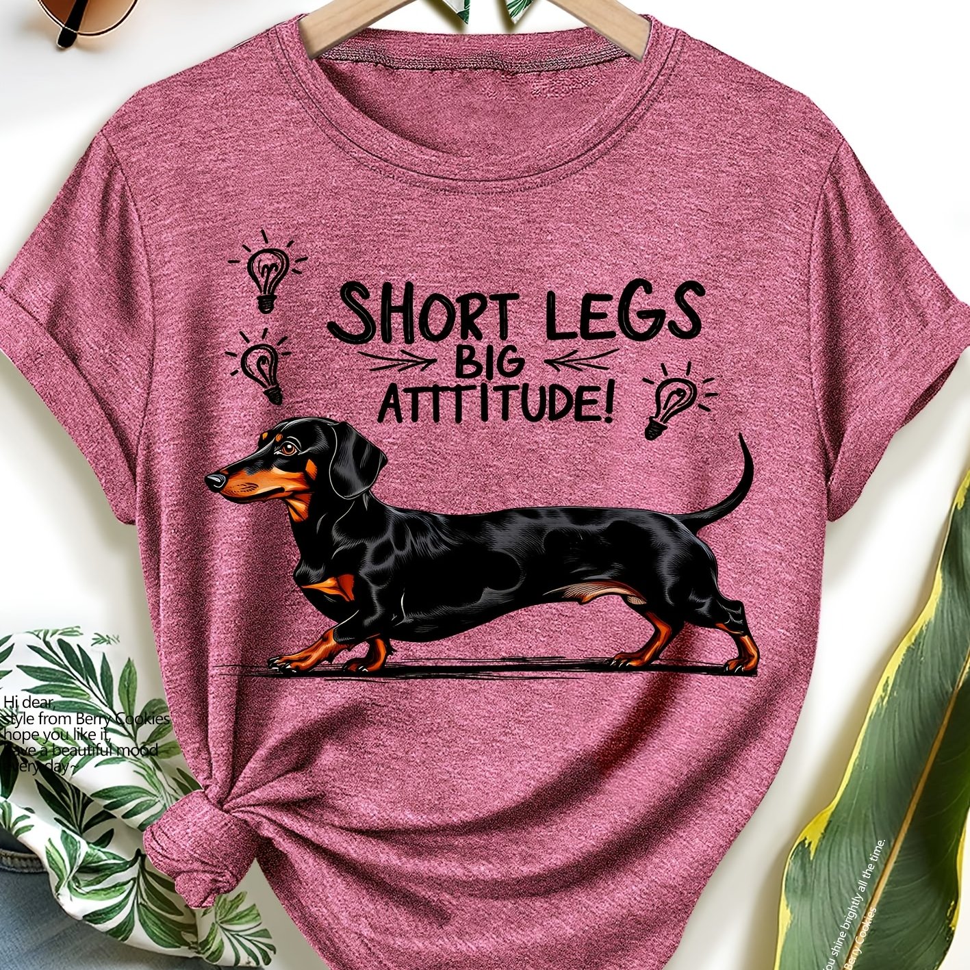 TEMU 2026 New Women's Short-sleeve T-shirt With Fun Dachshund 