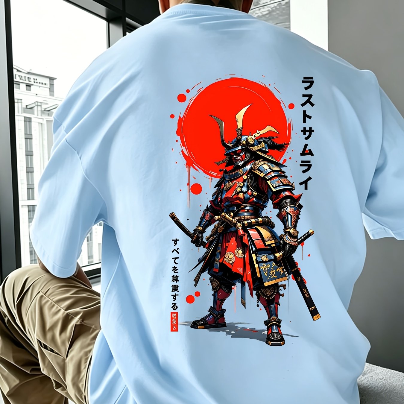 Image of Graphic Tee | Japanese Armor Art Streetwear | 2026 Summer Men's Vintage Loose T-shirt | 100% Breathable Top