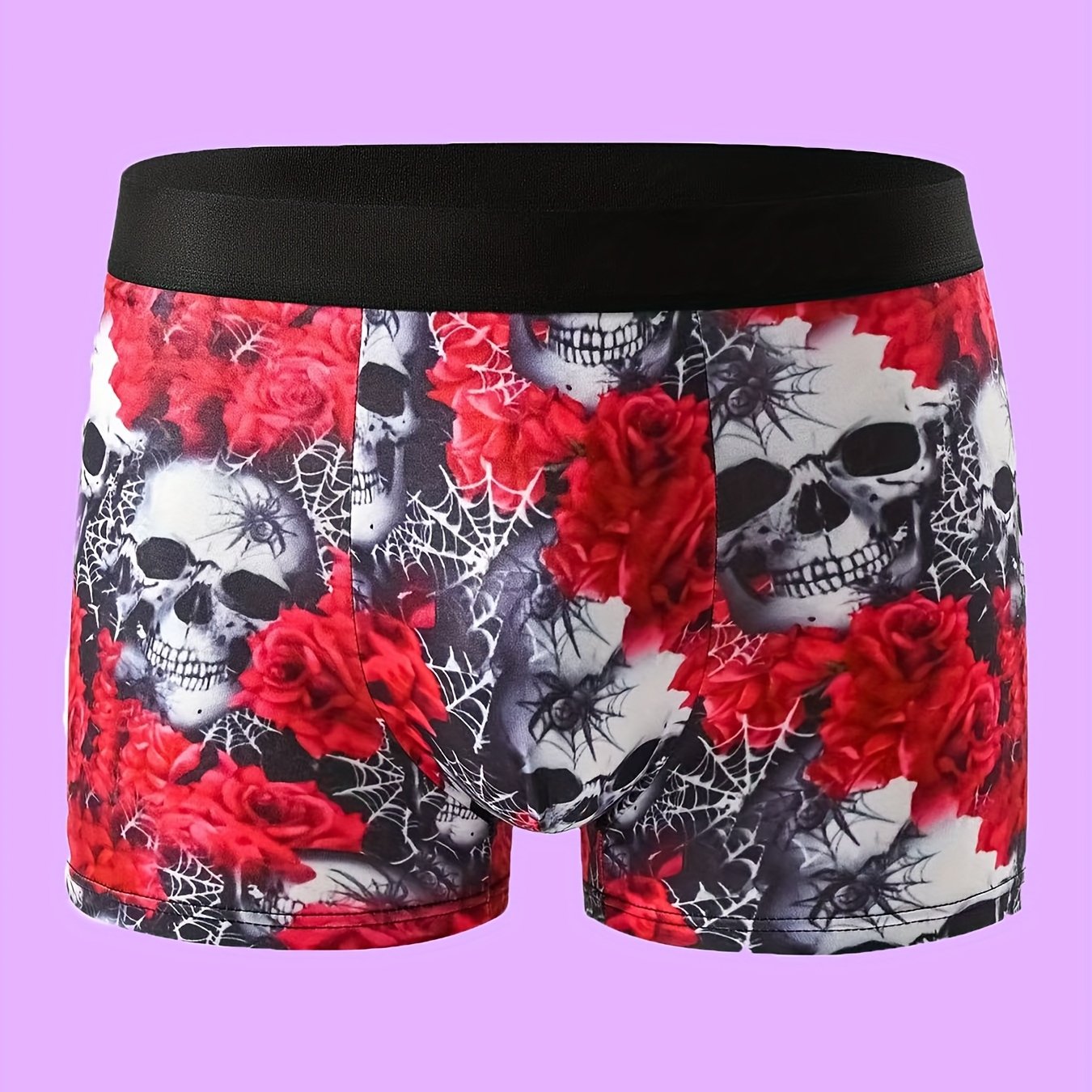 TEMU 1-pc Novelty Print Men's Boxer Briefs, Soft, Comfortable And Breathable Boxer Briefs