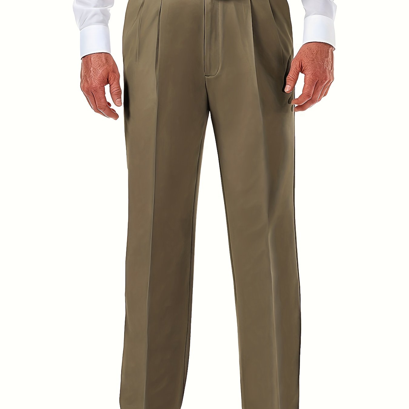 TEMU (starry Ob Men's) Men's Regular Solid Color Casual Trousers Long Pants, Casual