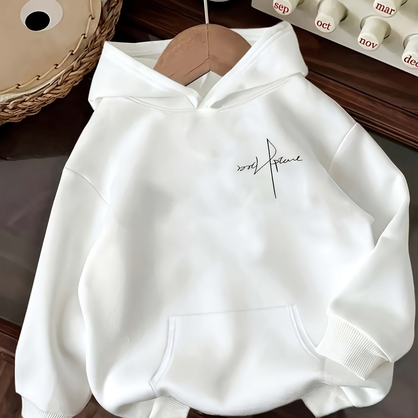 TEMU D92 - Sudadera con capucha elegante para mujer con estampado en inglés, una sudadera LJ1369WY y versátil