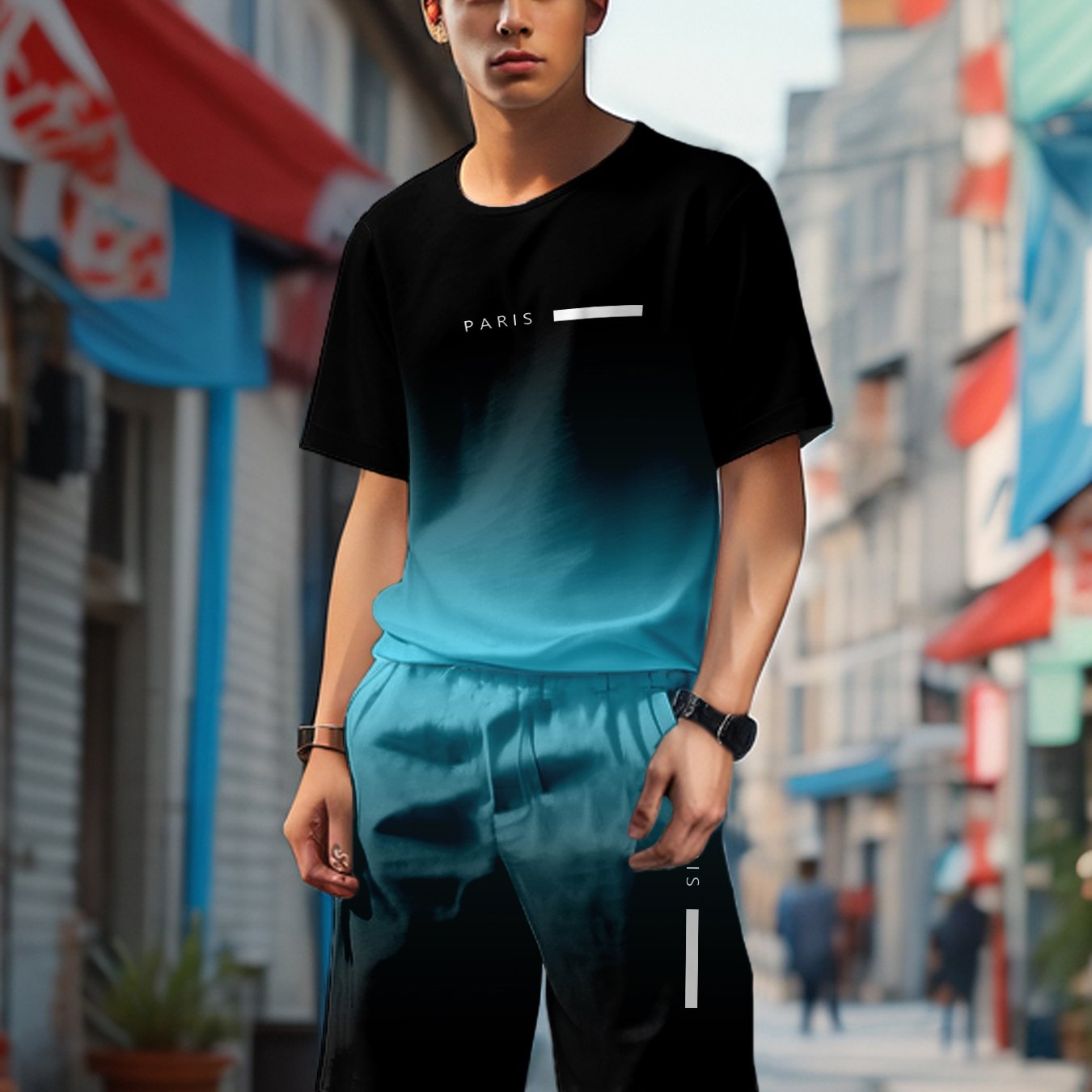 Teen Boys Short Sleeve Shorts Set, Fashion Sports Shorts Set, Perfect For Outdoor