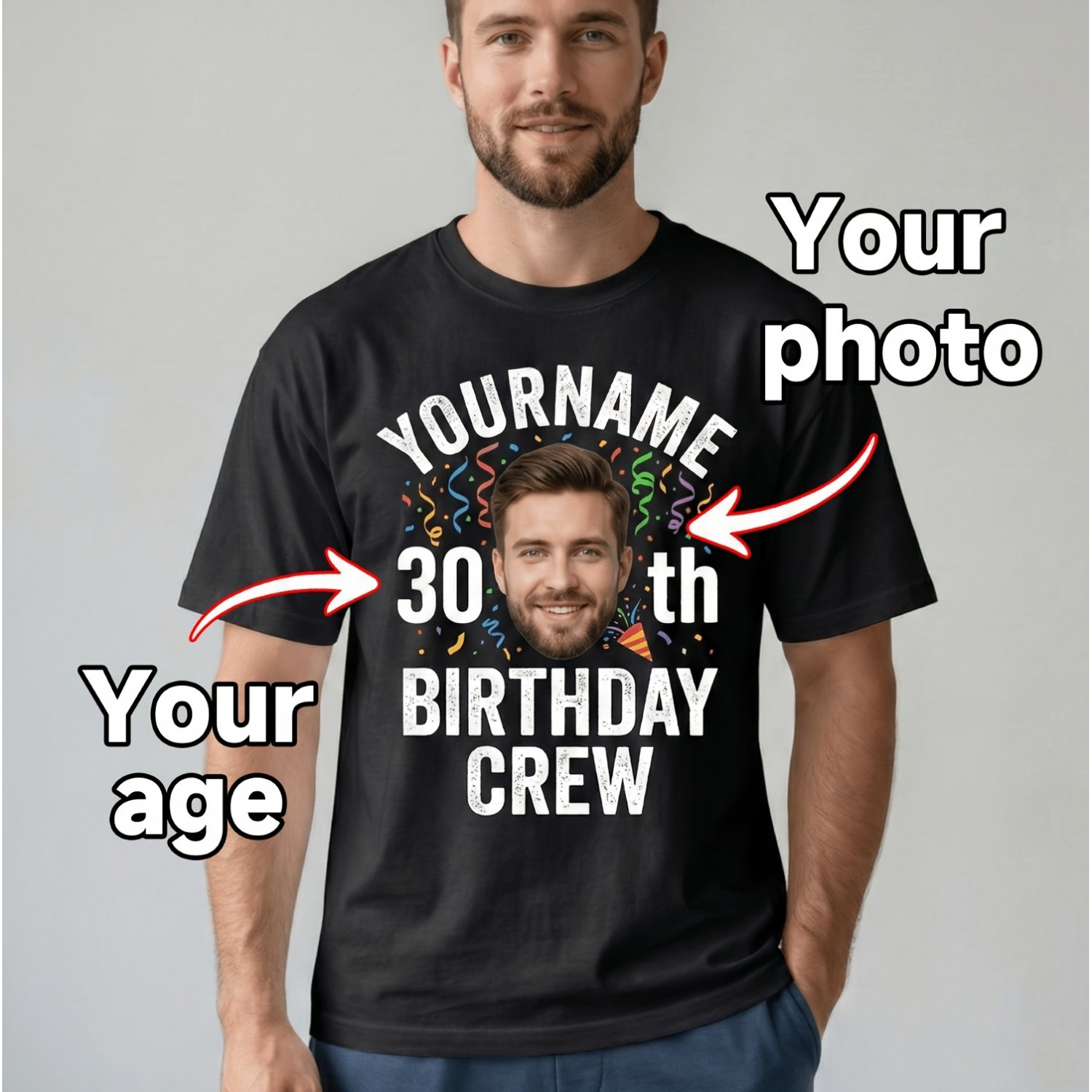 TEMU Style, Customizable T-shirt - Soft Breathable Fabric, Casual Round Neck Short Sleeve, Ideal Gift For Men And Women, Custom T-shirt, Halloween,