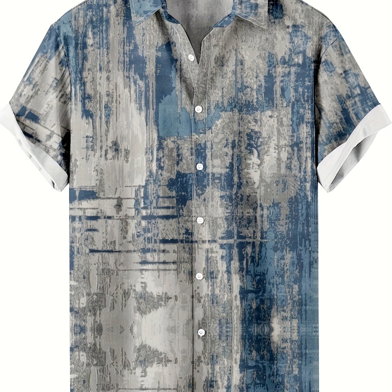 TEMU 's Plus-size Print Shirt, Made From Breathable Fabric And , Suitable For , Perfect For Business Casual, Beach , And Everyday Wear, Machine