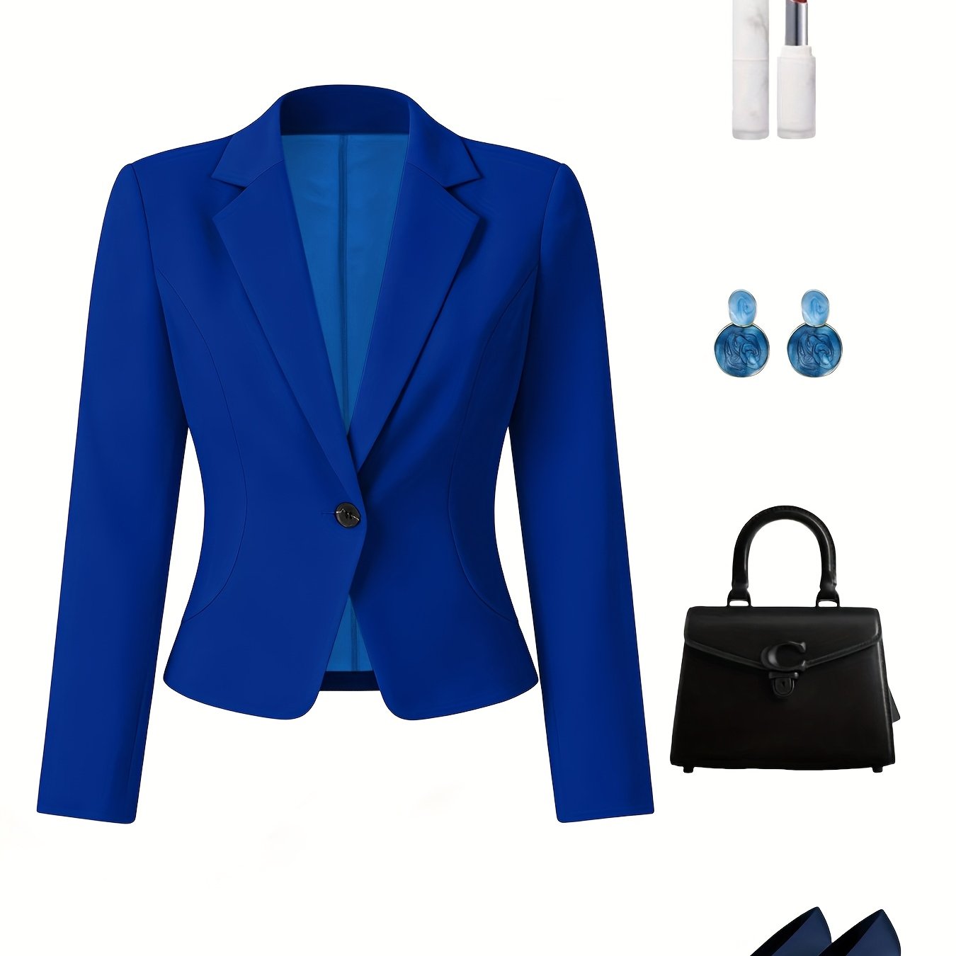 E-shop Frühling und Herbst elegante vielseitige Knopfleiste Damenblazer fürs Business